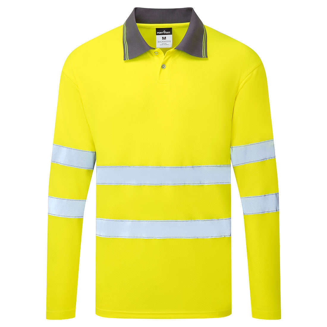 ES1 Essential polo de alta visibilidad de manga larga Amarillo - Portwest ES277