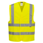 ES1 Essential chaleco de alta visibilidad con banda y tirantes Amarillo - Portwest ES470
