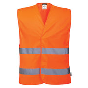 ES1 Essential chaleco de dos bandas de alta visibilidad Naranja - Portwest ES474