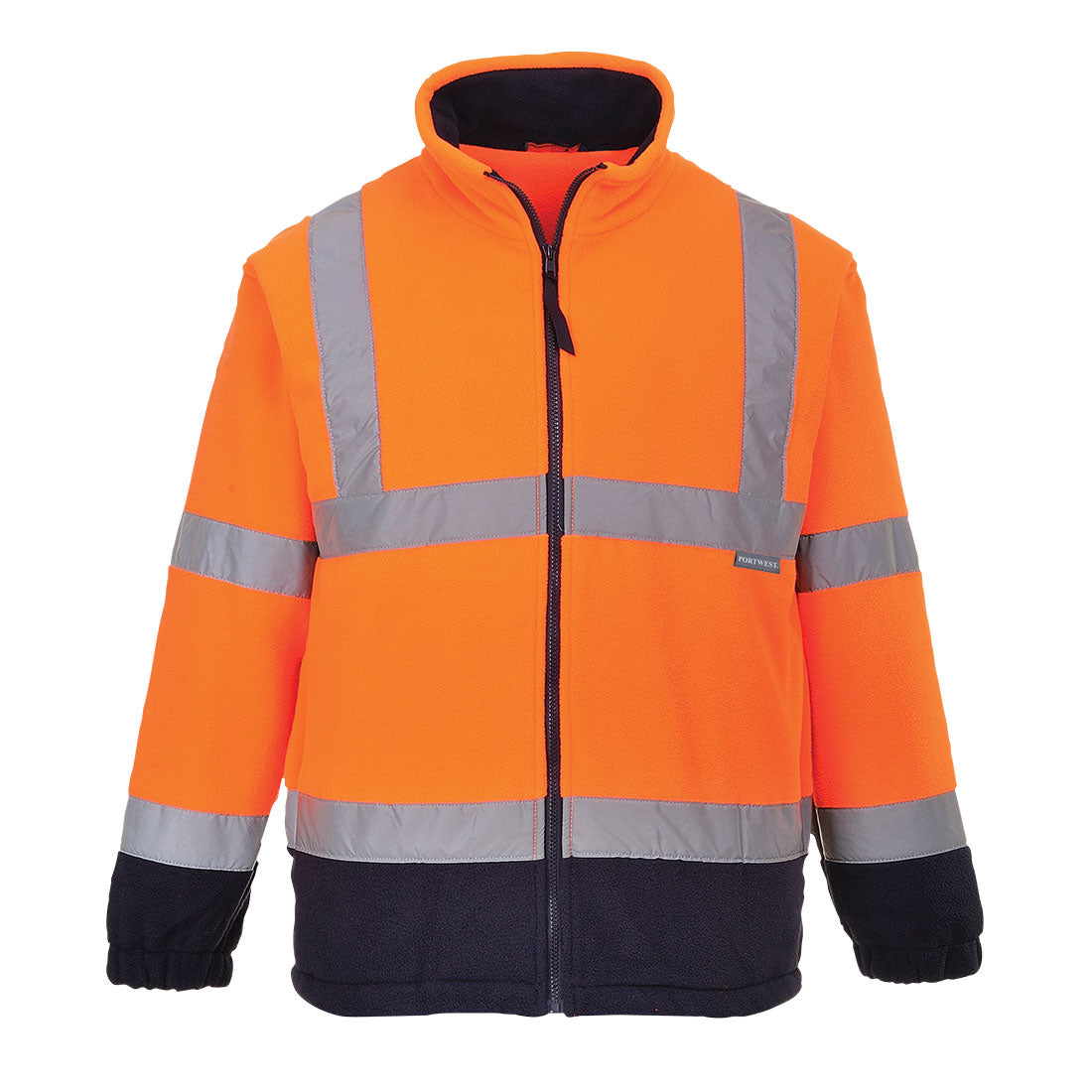 Forro polar bicolor de alta visibilidad para seguridad laboral Vetonek