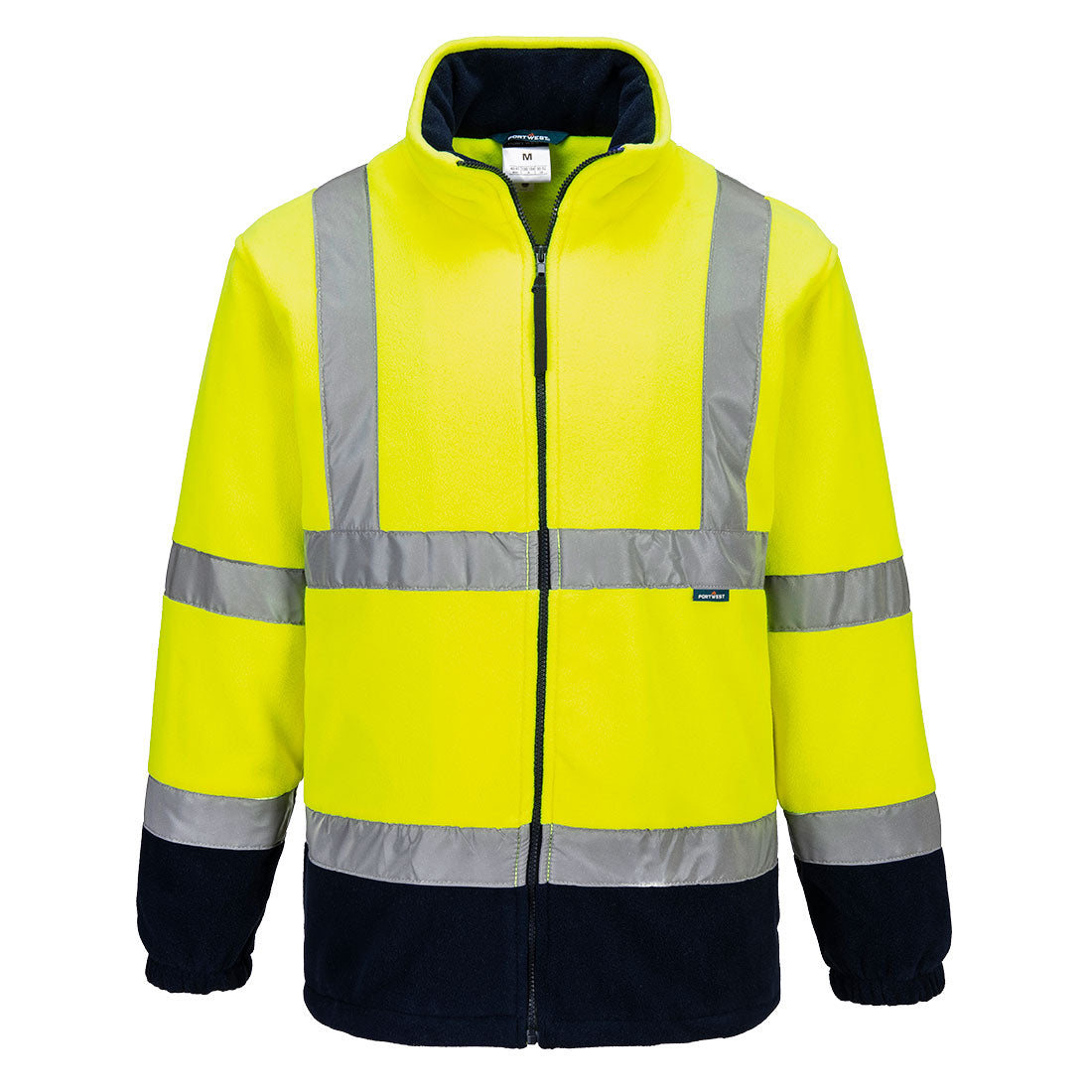 Forro polar bicolor de alta visibilidad para seguridad laboral Vetonek