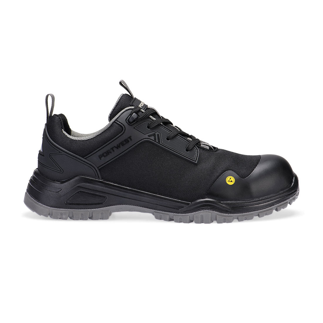 Zapatos bajos de malla compuesta S3S ESD SR FO Negro/Gris - Portwest FE11