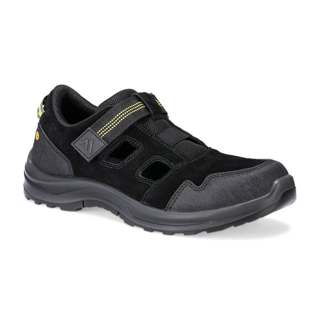 Sandalia de piel de ante composite Negro - Portwest FE16