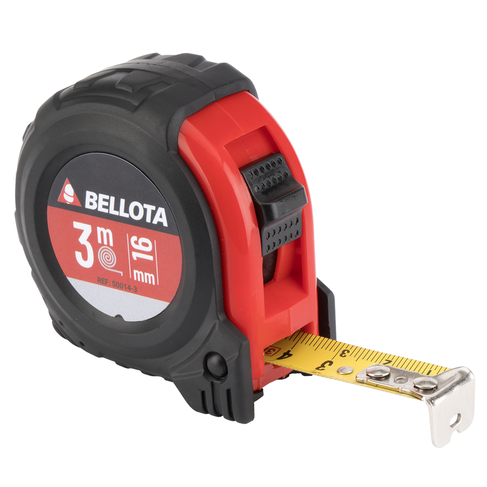 Flexómetro bimaterial Bellota 50014, vista principal