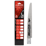 Detalle del dentado japonés hollow grinding de la hoja recta Bellota H45R