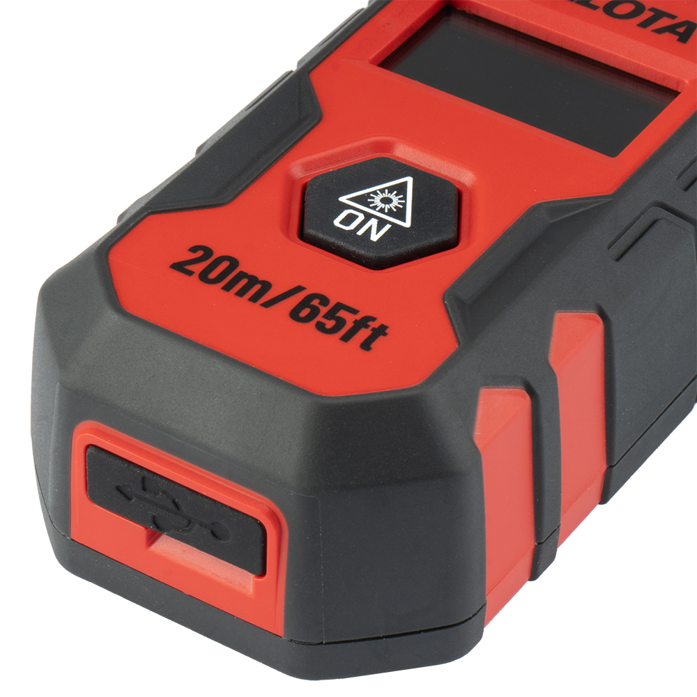 Medidor láser Bellota BePower MED20R, vista lateral