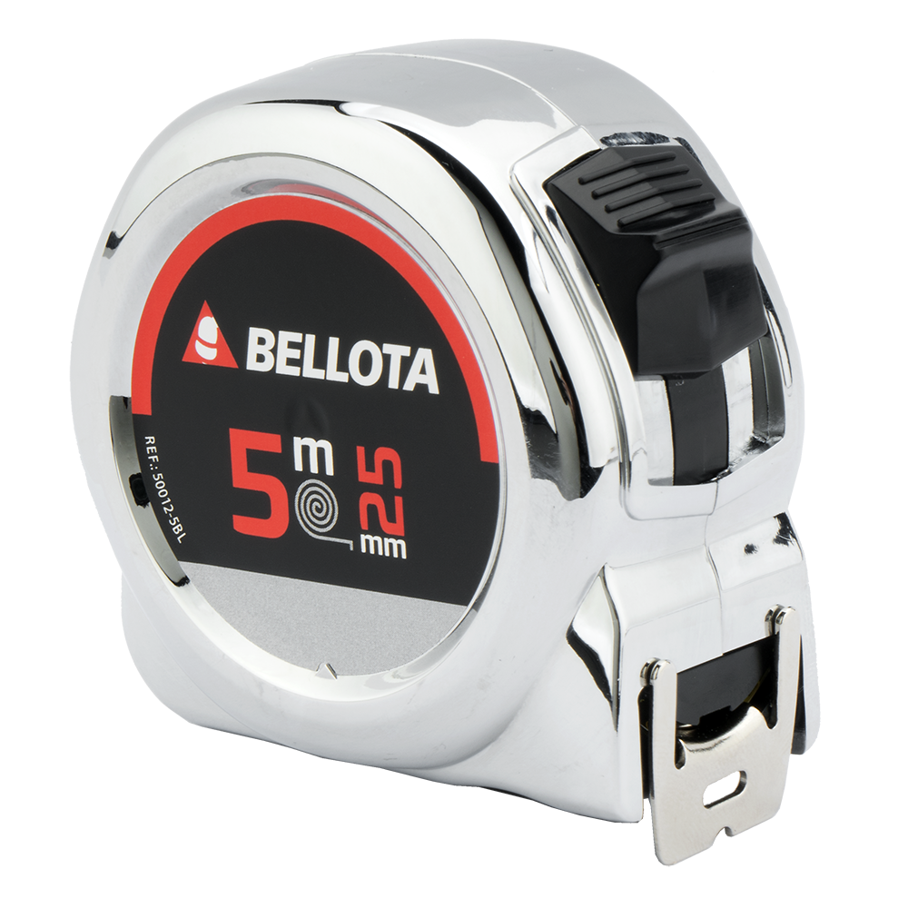 Flexómetro cromado Bellota 50012, vista principal