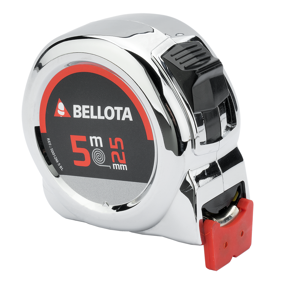 Flexómetro cromado con imán Bellota 50012M, vista principal