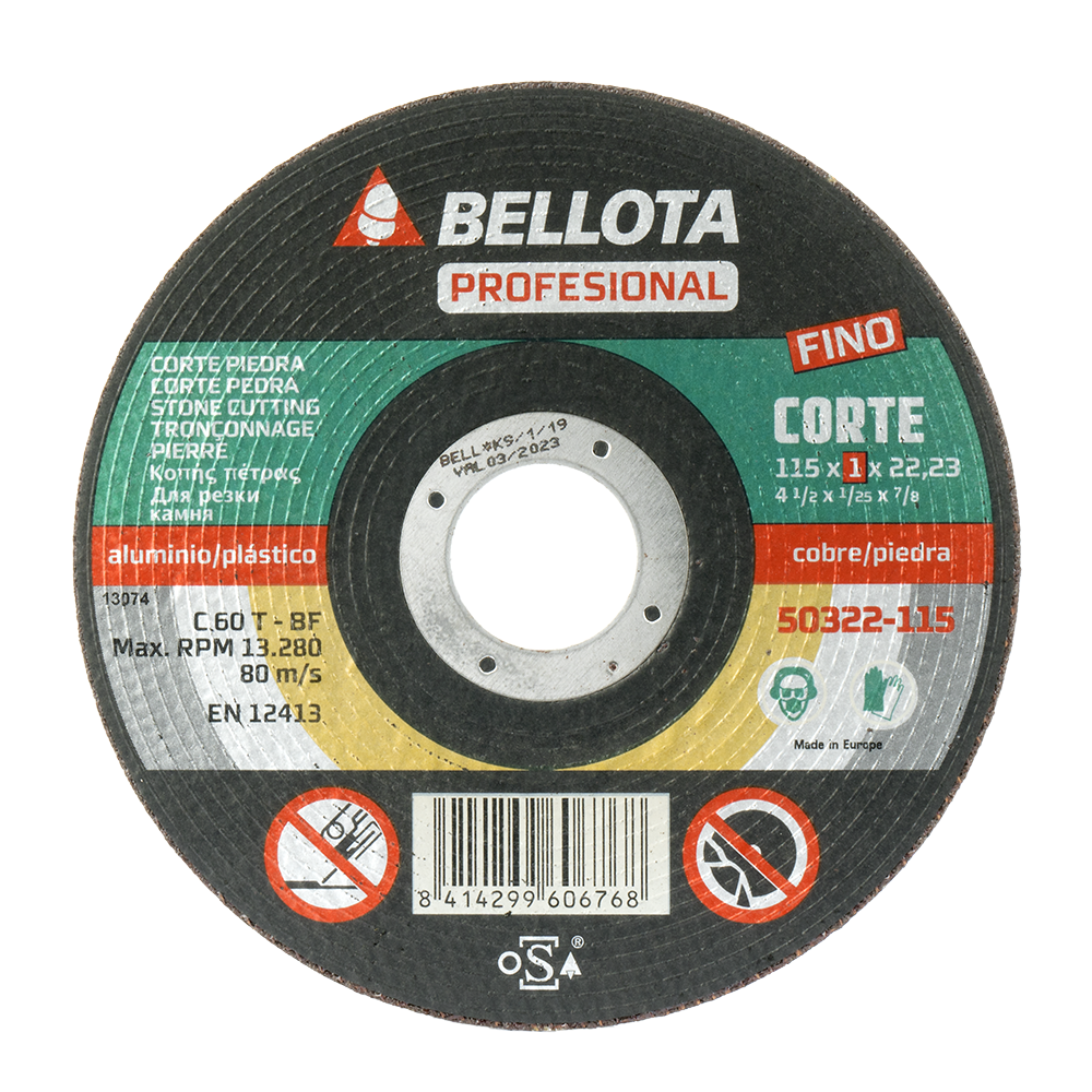 Disco abrasivo multimaterial Bellota 50322 de 115 mm