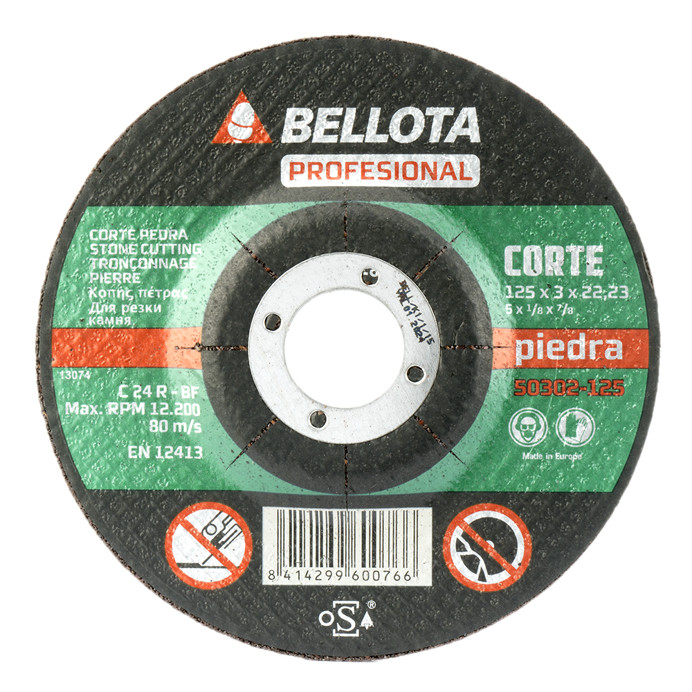 Disco abrasivo para piedra Bellota 50302 de 125 mm