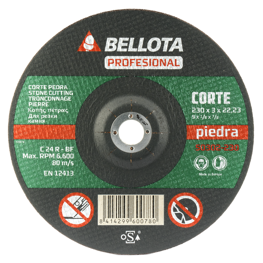 Disco abrasivo para piedra Bellota 50302 de 230 mm