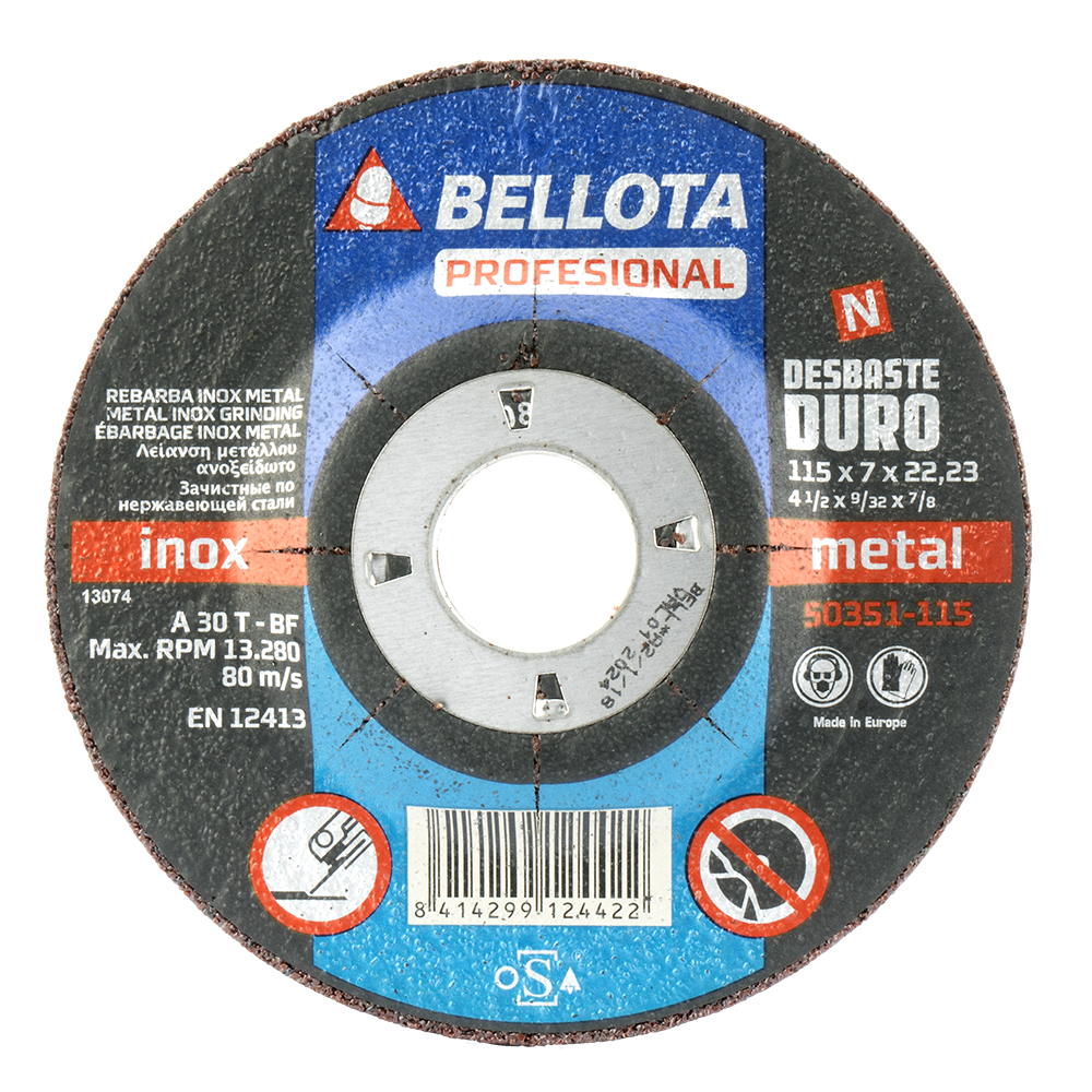 Disco de desbaste Bellota 50351 de 115 mm