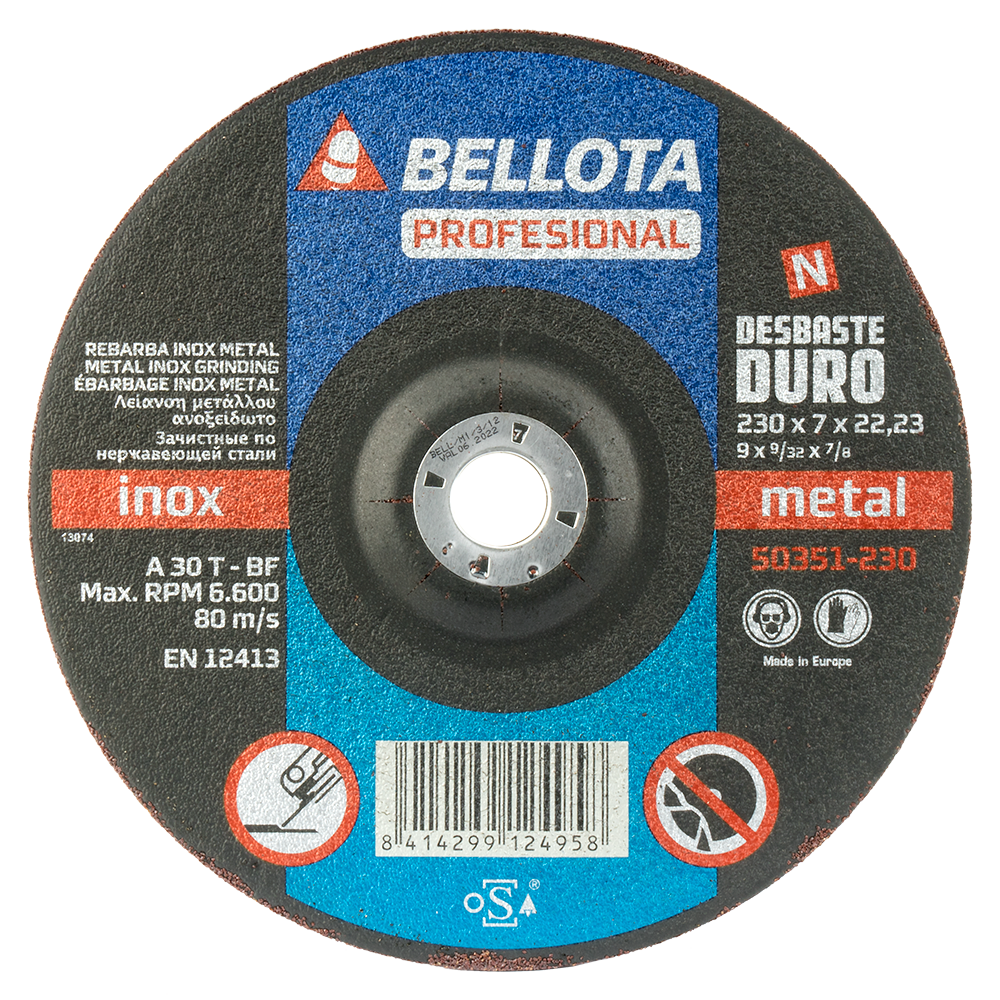 Disco de desbaste Bellota 50351 de 230 mm