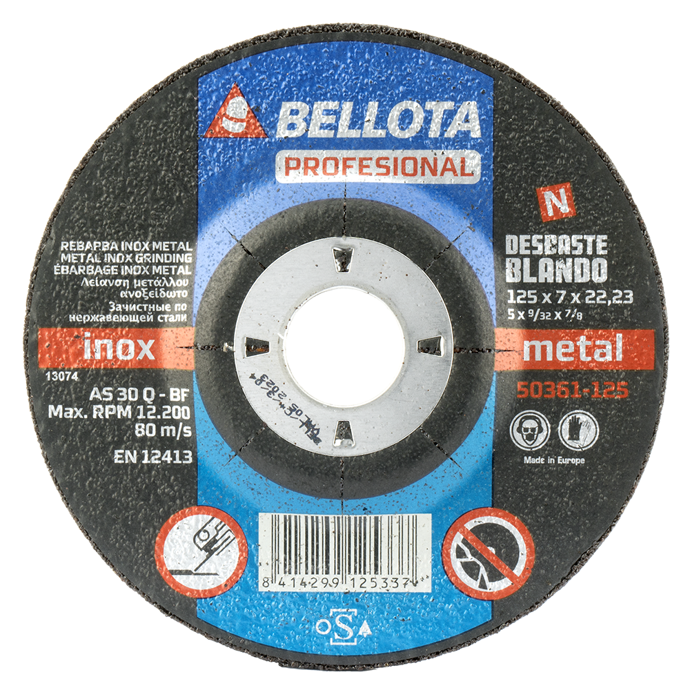 Disco de desbaste Bellota 50361 de 125 mm