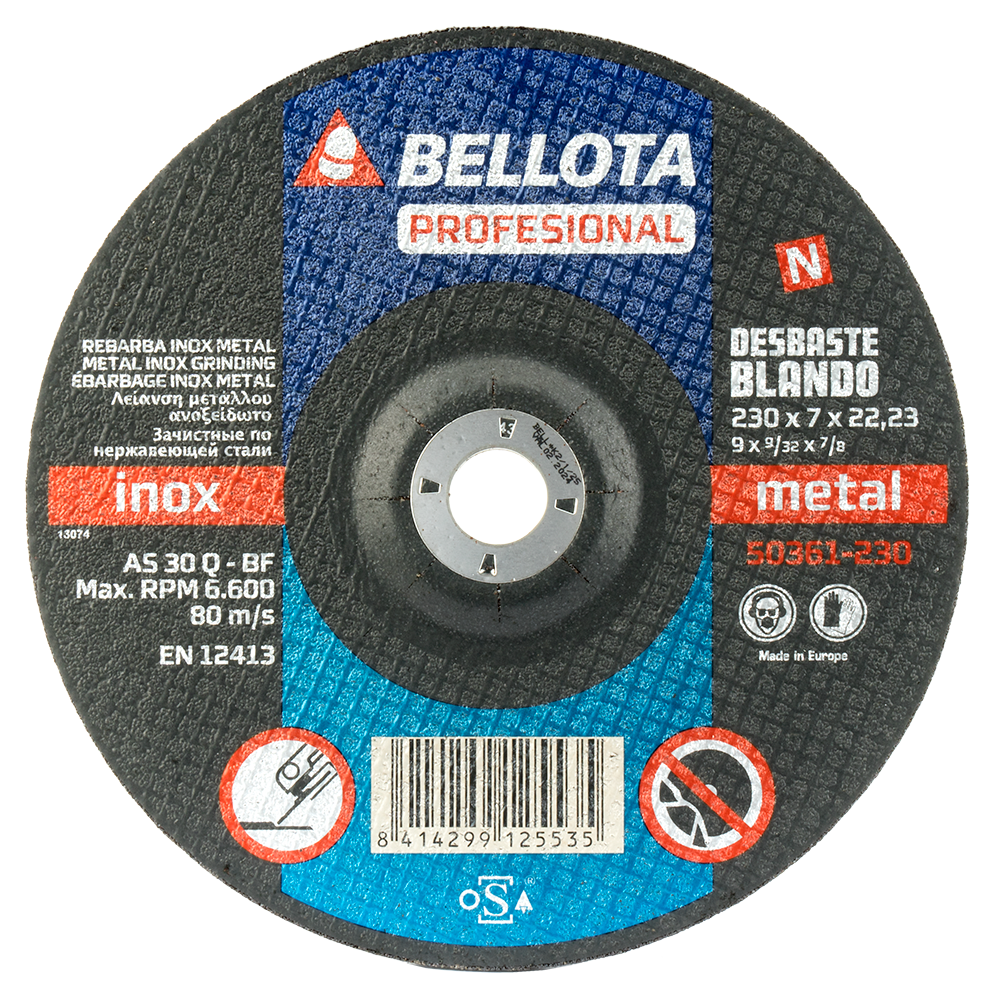 Disco de desbaste Bellota 50361 de 230 mm