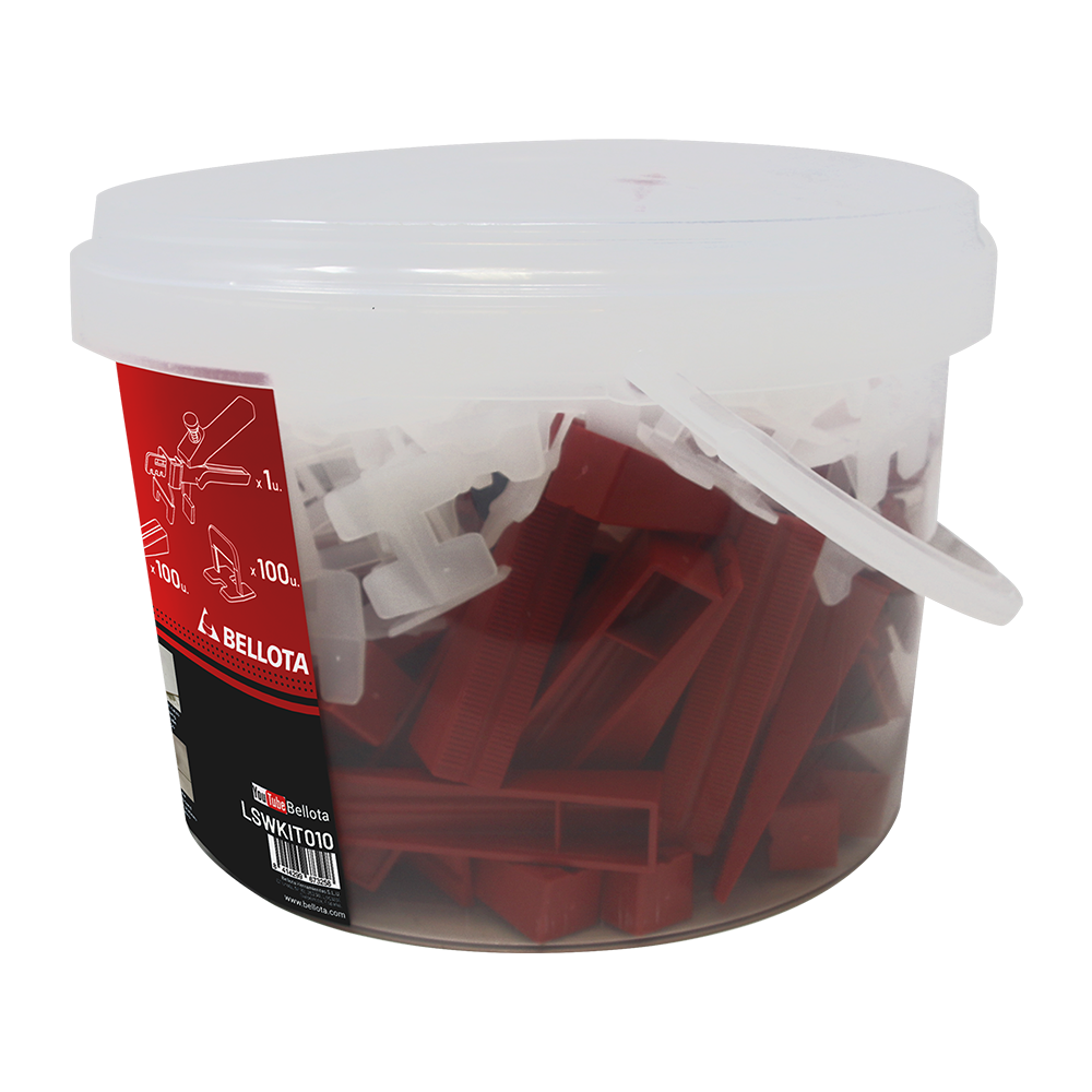 Contenido del kit de nivelación Bellota LSWKIT