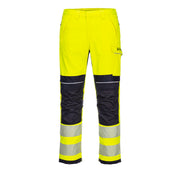 Pantalón PW3 FR Modaflame Hi-Vis Work Amarillo/Azul marino - Portwest FR406