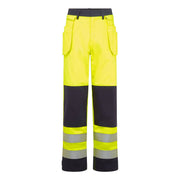 Pantalón Bizflame Work Hi-Vis Contrast FR Holster Amarillo/Azul marino - Portwest FR440