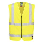 Chaleco Bizflame Hi-Vis FR Zip Vest Amarillo - Portwest FR615