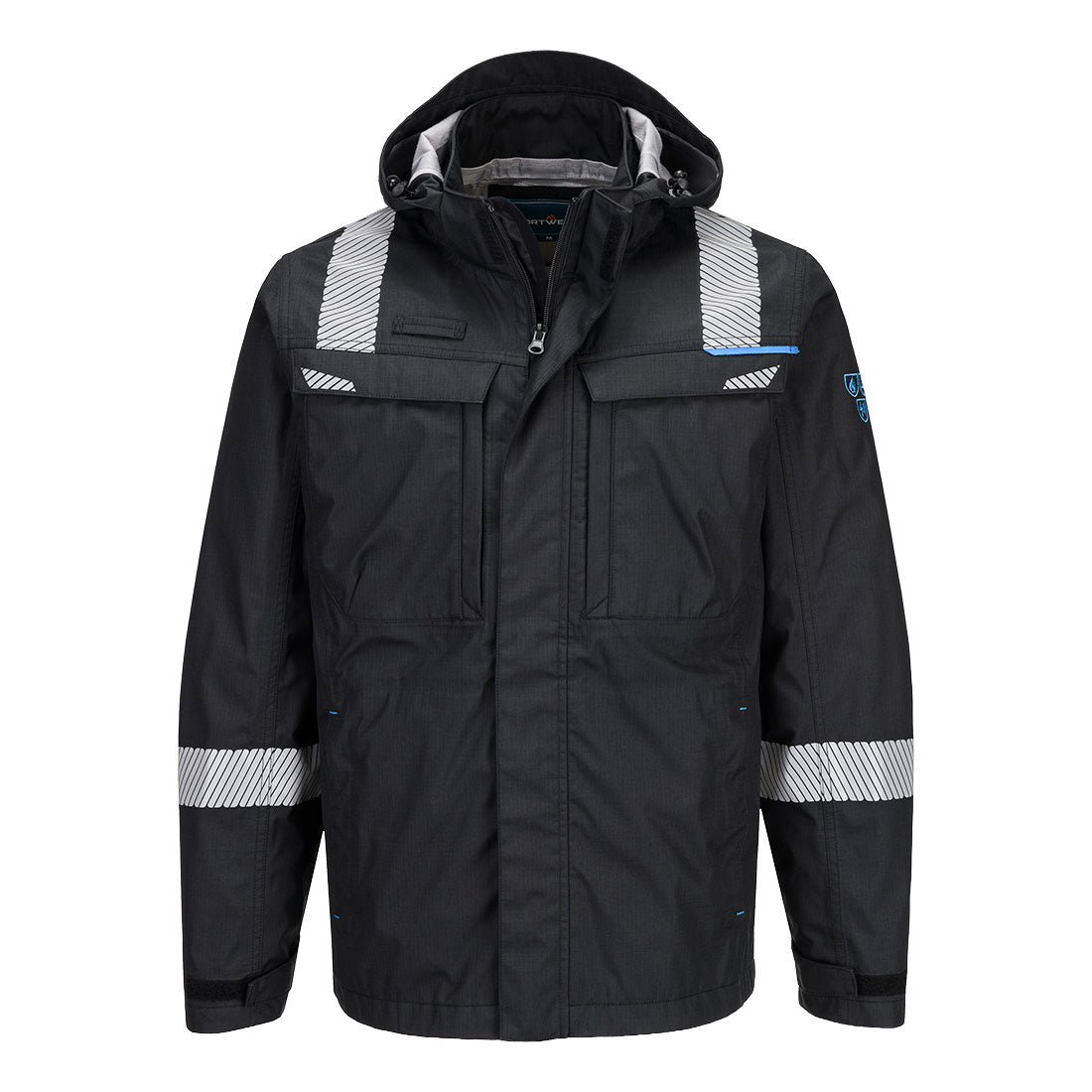 WX3 Modaflame Rain+ chaqueta shell ignífuga Negro - Portwest FR619