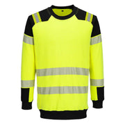 Sudadera PW3 Modaflame Knit Hi-Vis FR Amarillo/Negro - Portwest FR707