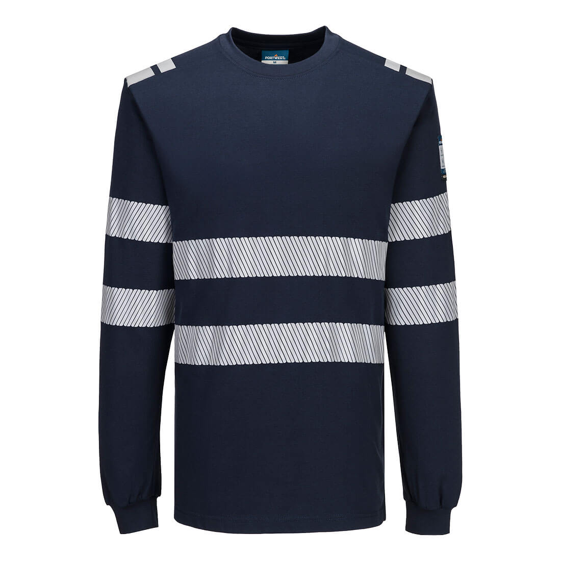 Camiseta de manga larga PW3 Modaflame Knit FR Azul marino - Portwest FR732