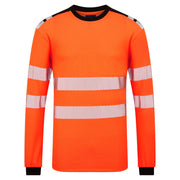 Camiseta de manga larga PW3 Modaflame Knit HVO FR Naranja/Negro - Portwest FR736