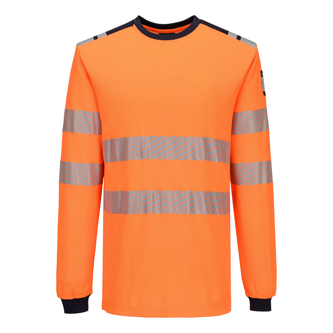 Camiseta de manga larga PW3 Modaflame Knit HVO FR Naranja/Azul marino - Portwest FR736