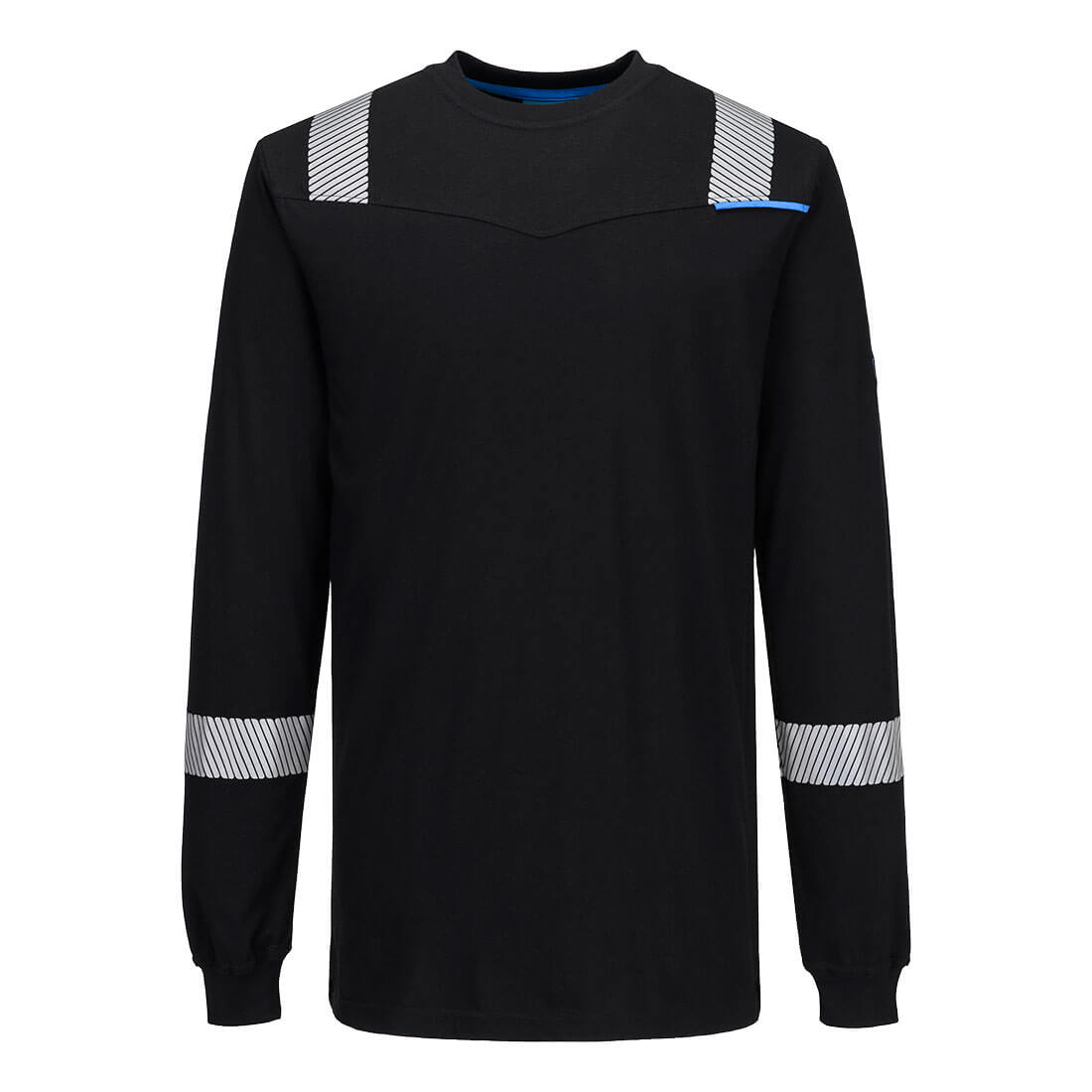 WX3 Modaflame camiseta de punto ignífuga de manga larga Negro - Portwest FR751
