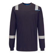 WX3 Modaflame camiseta de punto ignífuga de manga larga Azul marino - Portwest FR751