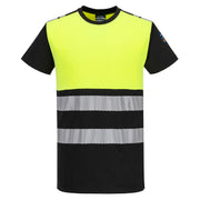 PW3 Modaflame camiseta de punto FR de alta visibilidad clase 1 de manga corta Amarillo/Negro - Portwest FR775