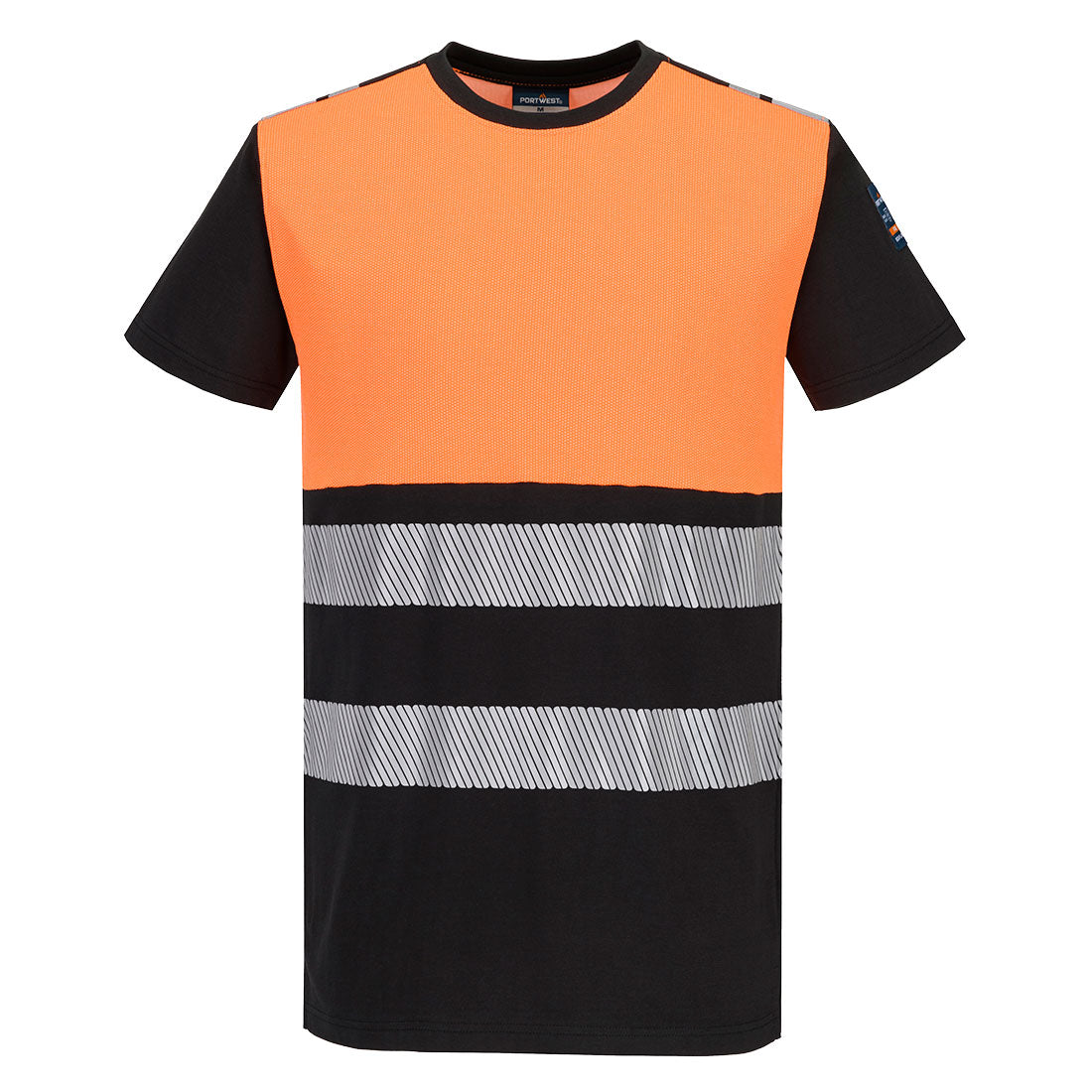 PW3 Modaflame camiseta de punto de manga corta ignífuga HVO clase 1 Naranja/Negro - Portwest FR776