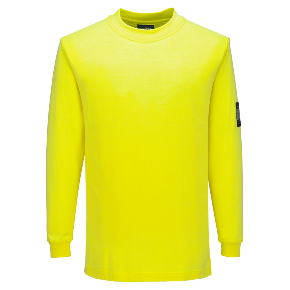 Camiseta de manga larga, resistente a la llama, Modaflame Knit FR Amarillo - Portwest FR806