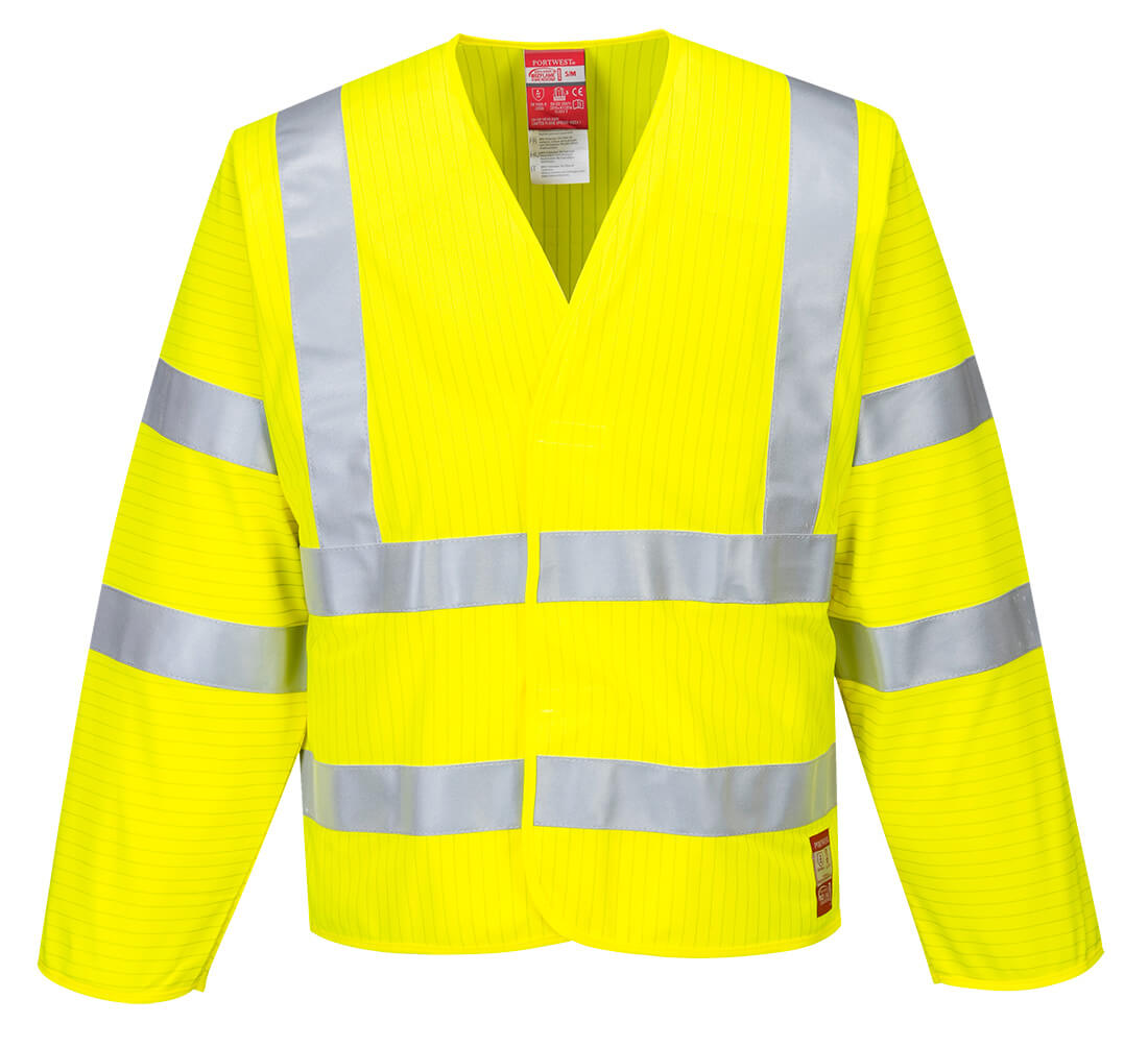 Chaqueta de alta visibilidad antiestática y resistente a la llama Vetonek