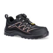 Zapatillas deportivas compuestas KPU para mujer S1PS FO SR ESD Negro/Rosa - Portwest FT34