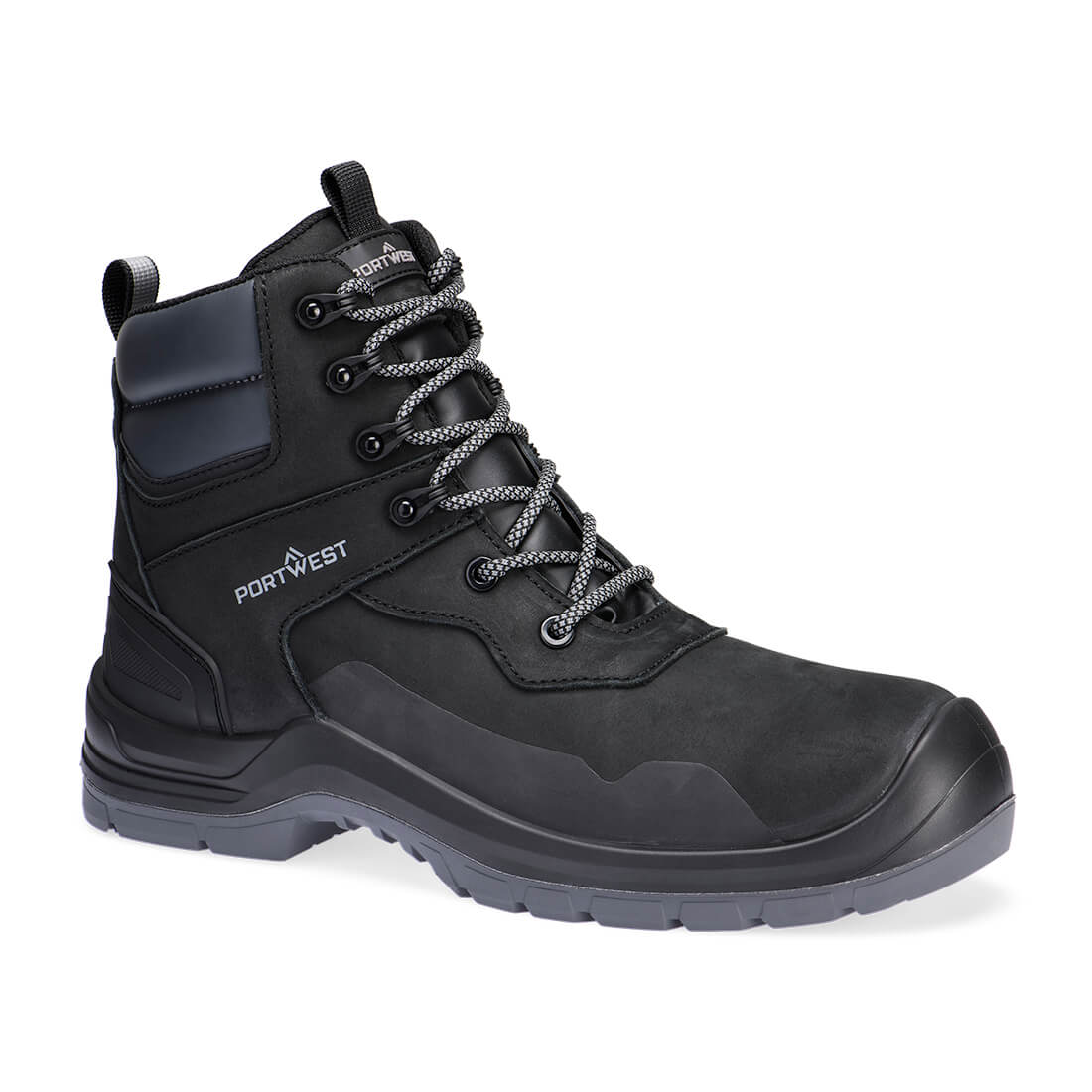 Bota media de nobuck composite S7L LG FO SR SC Negro - Portwest FV06