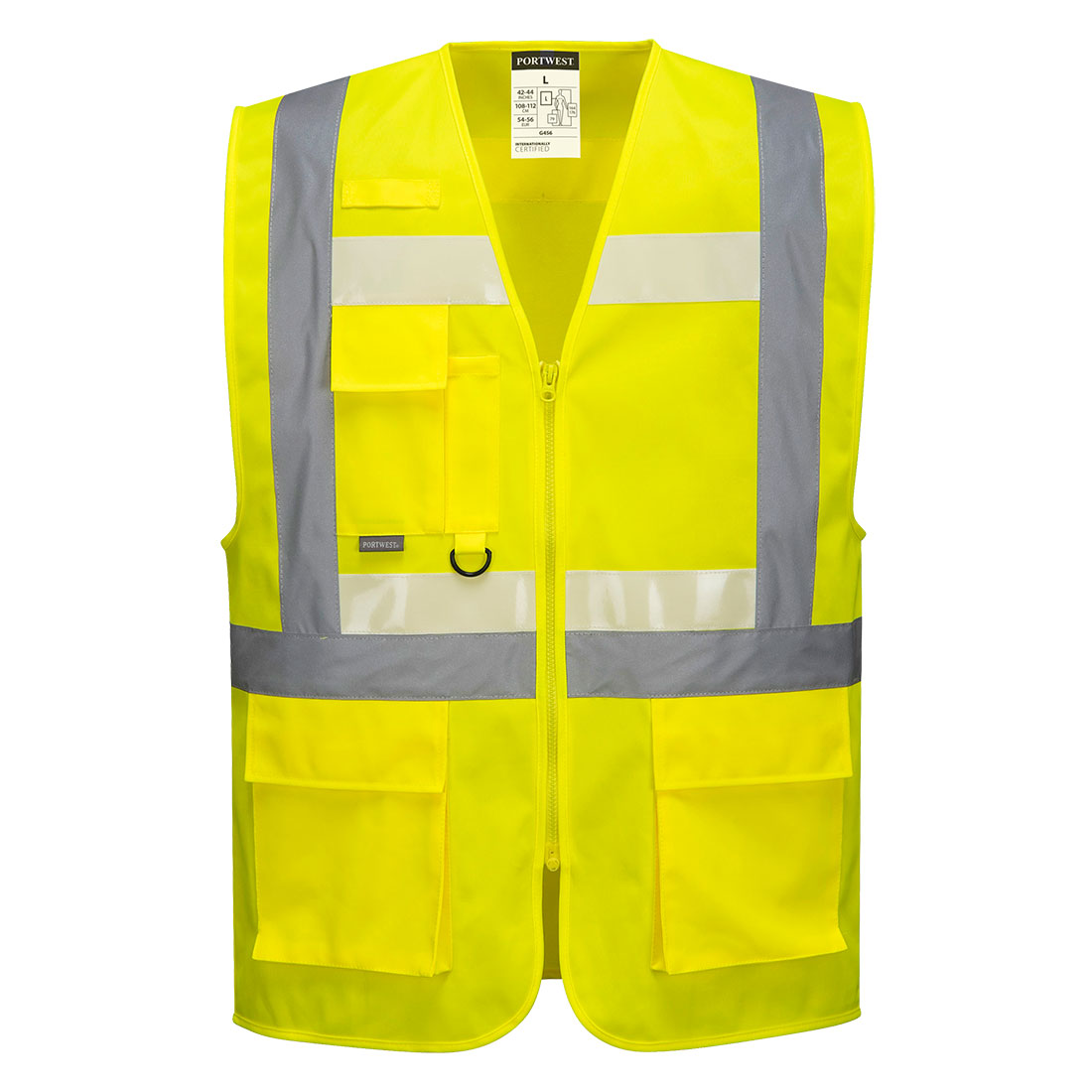 Chaleco Glowtex Ezee Zip Executive: Visibilidad y Protección Vetonek