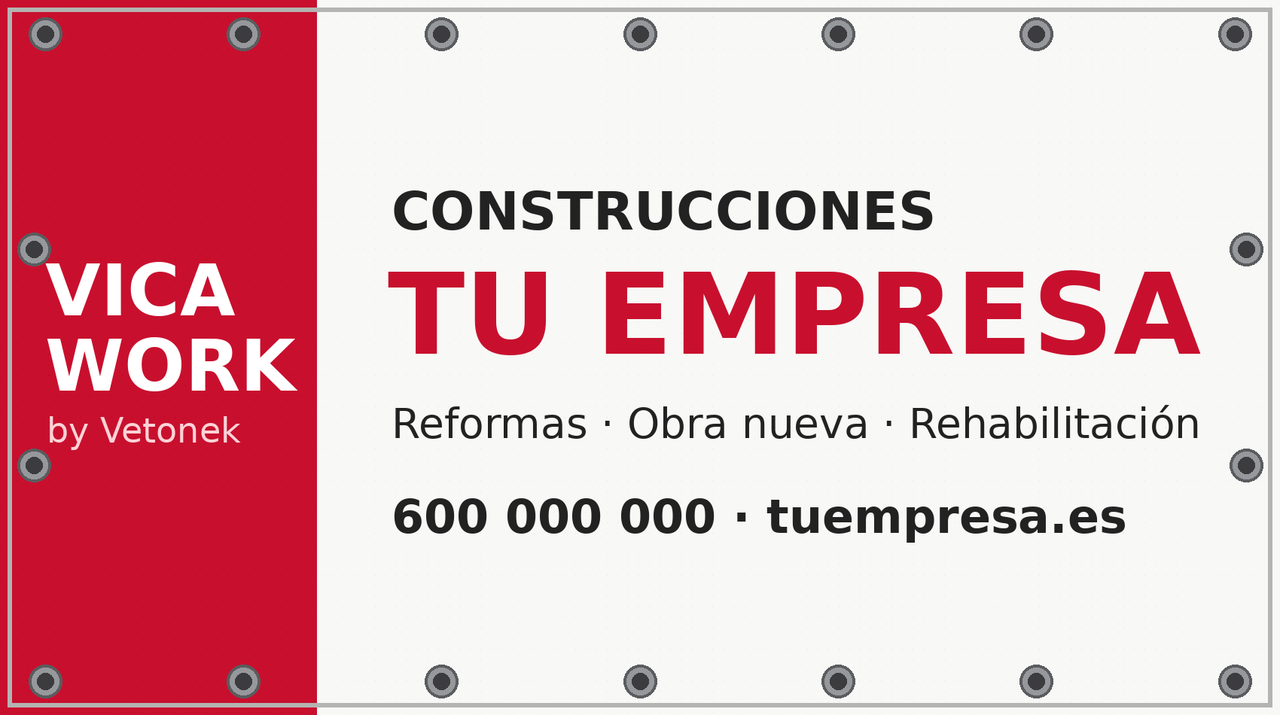 Bâches Personnalisées pour Clôtures de Chantier | Maille micro-perforée 340×190 cm, création graphique incluse