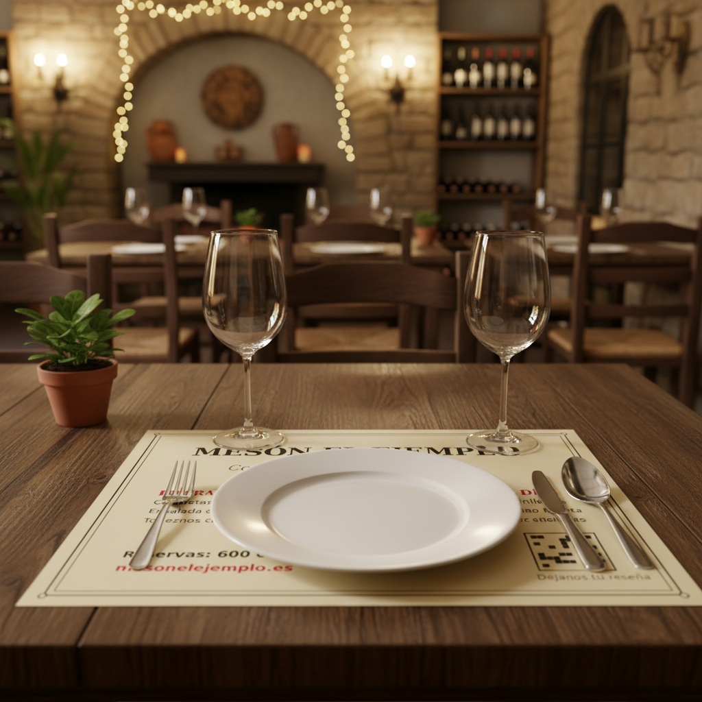 Sets de Table en Papier Personnalisés | 29,7×42 cm, création graphique incluse