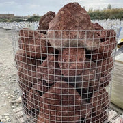 Roca volcánica roja para decoración de jardines