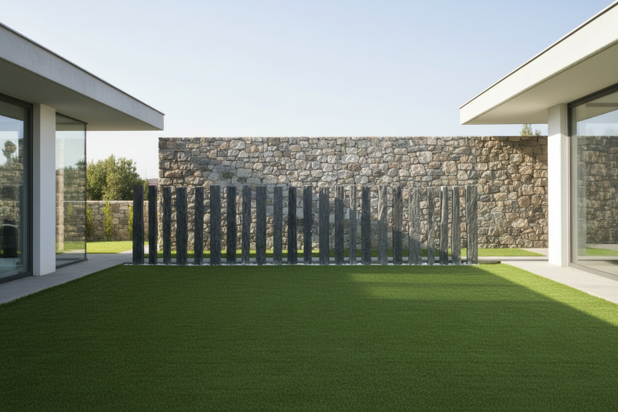 Bordillo de pizarra rústica óxido xisto ideal para jardinería y decoración de exteriores.