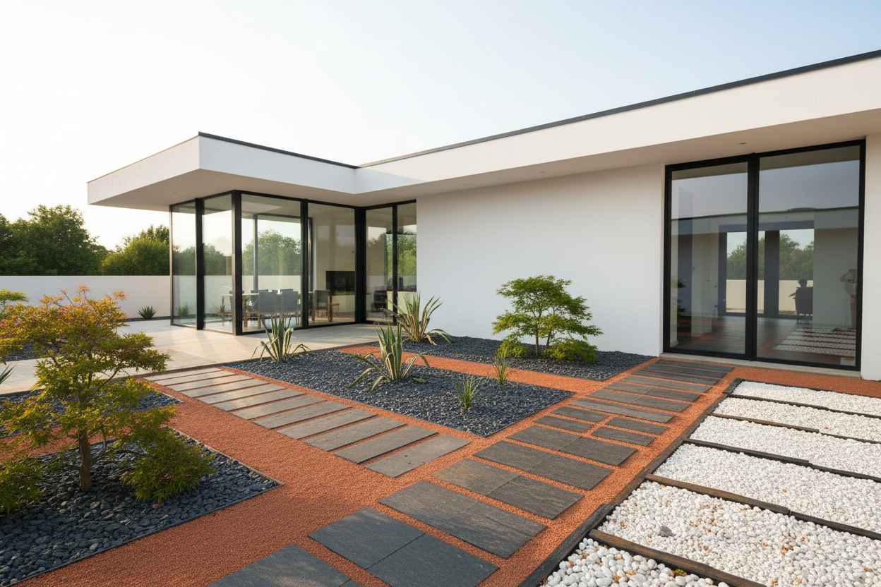 Bordillo de pizarra rústica Óxido Xisto ideal para jardinería y decoración de exteriores.