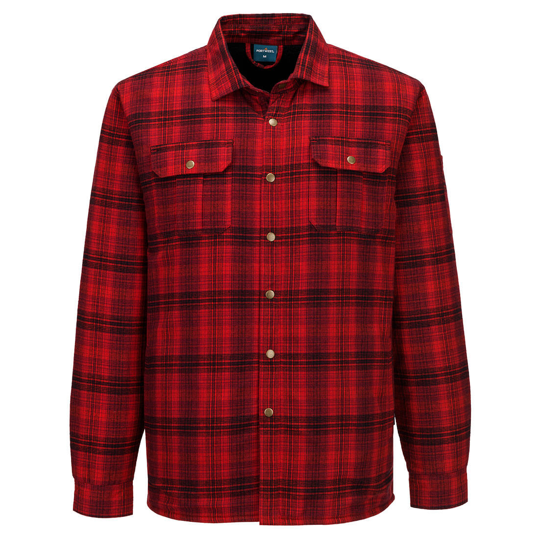 Camisa KA3 de cuadros con forro Sherpa Rojo - Portwest KA313