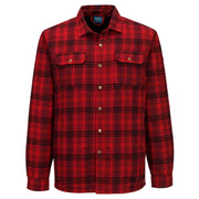 Camisa KA3 de cuadros con forro Sherpa Rojo - Portwest KA313