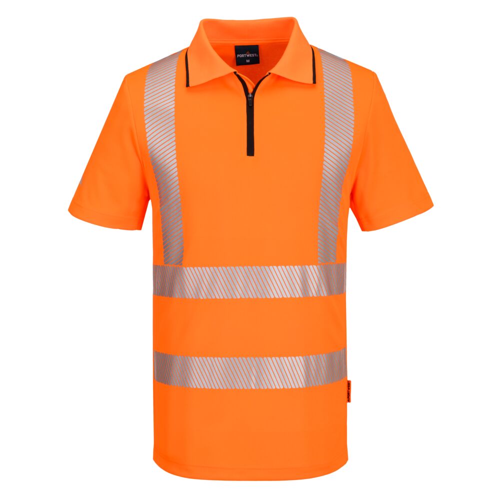 Polo Hi-Vis con cremallera KX3 Sport - Vetonek