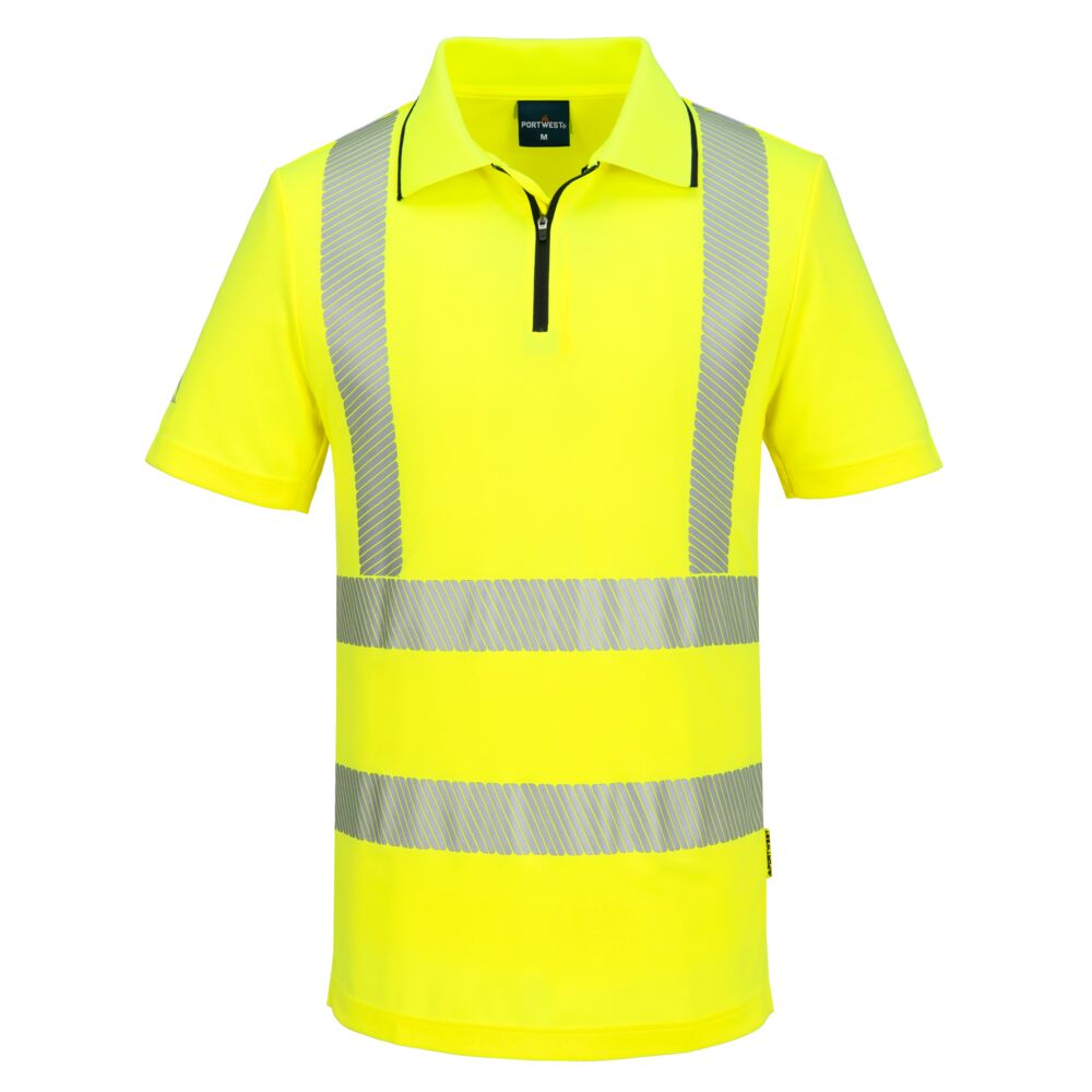 Polo Hi-Vis con cremallera KX3 Sport - Vetonek