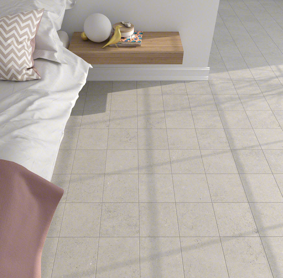 Ambiente con suelo hidráulico Cremona Gris - Vetonek