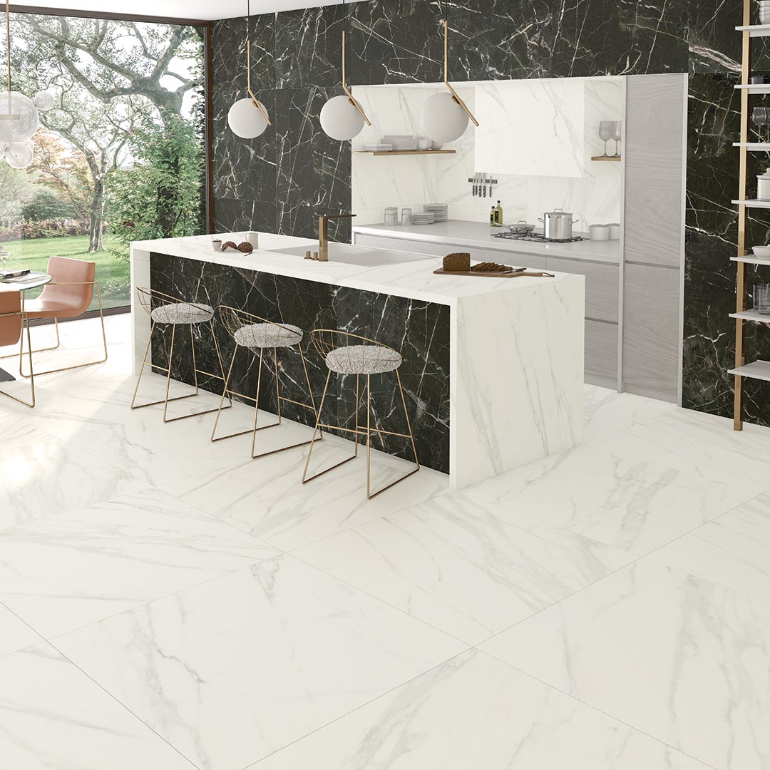 Ambiente cocina con listón mármol Verbania - Vetonek
