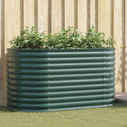 Huerto Elevado Verde 160x80x81 cm de Acero Galvanizado V3542 Vetonek