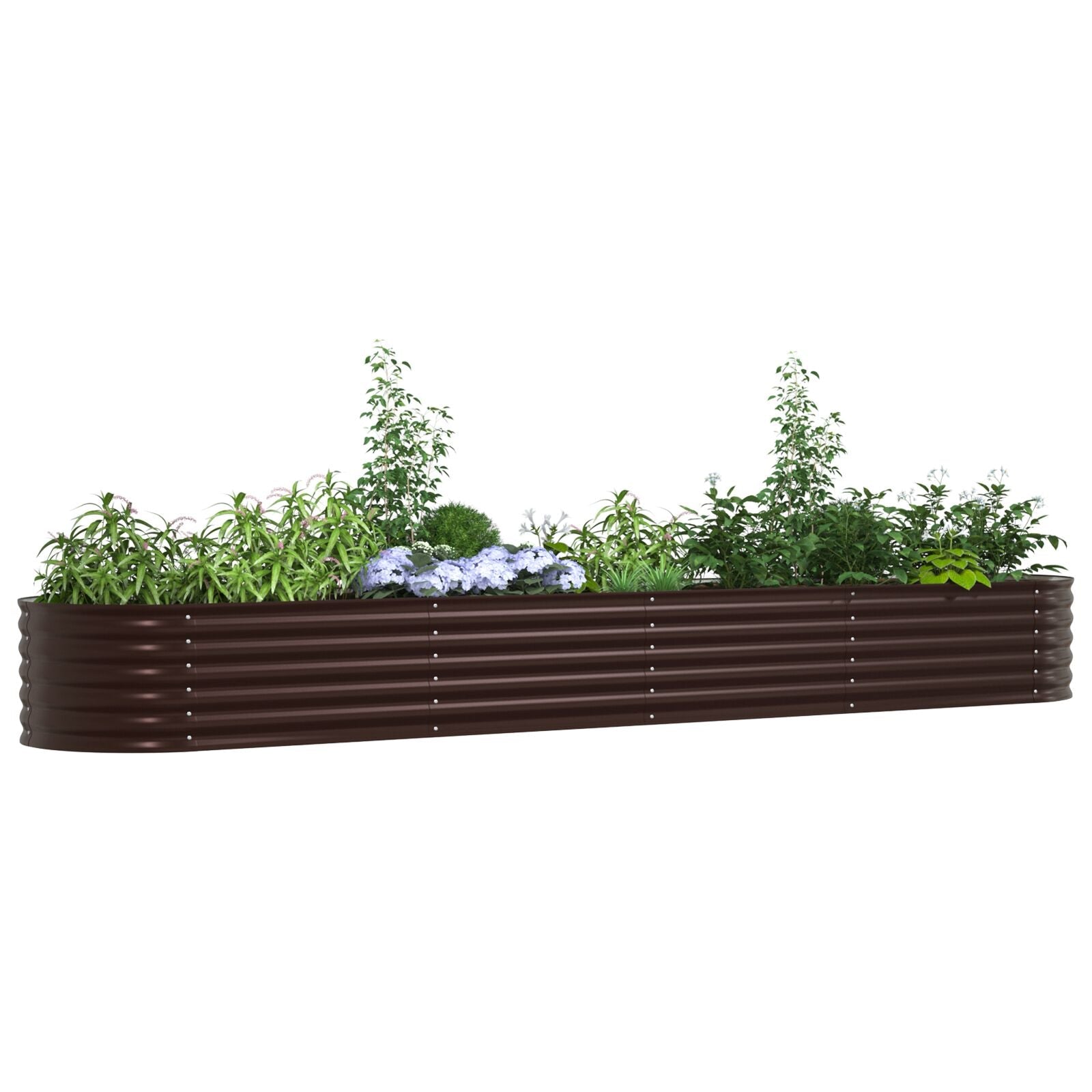 Huerto Elevado Marrón 400x80x44 cm de Acero Galvanizado V3665 Vetonek